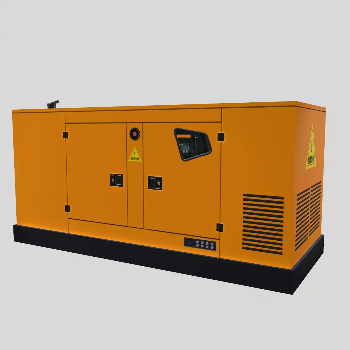 Diesel Generator Low Poly Low-poly 3D model_6