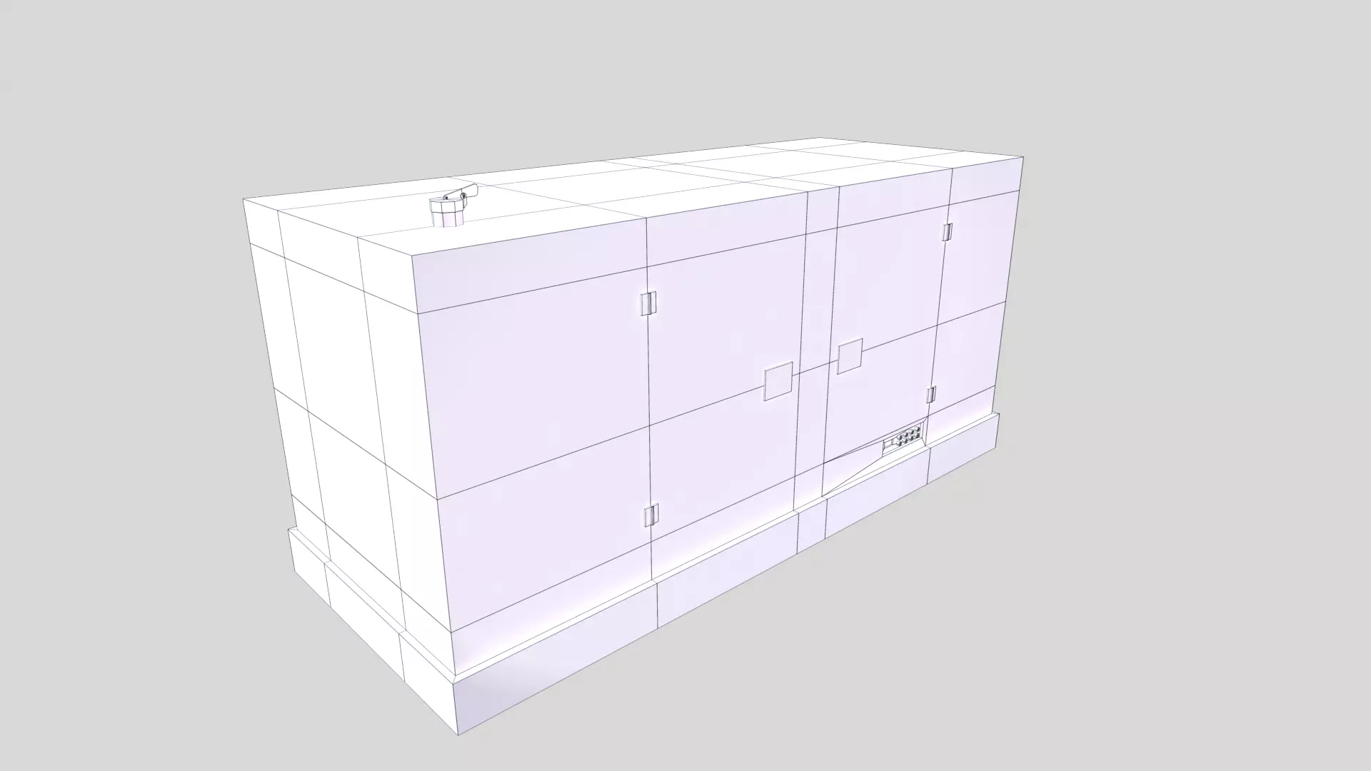 Diesel Generator Low Poly Low-poly 3D model_25