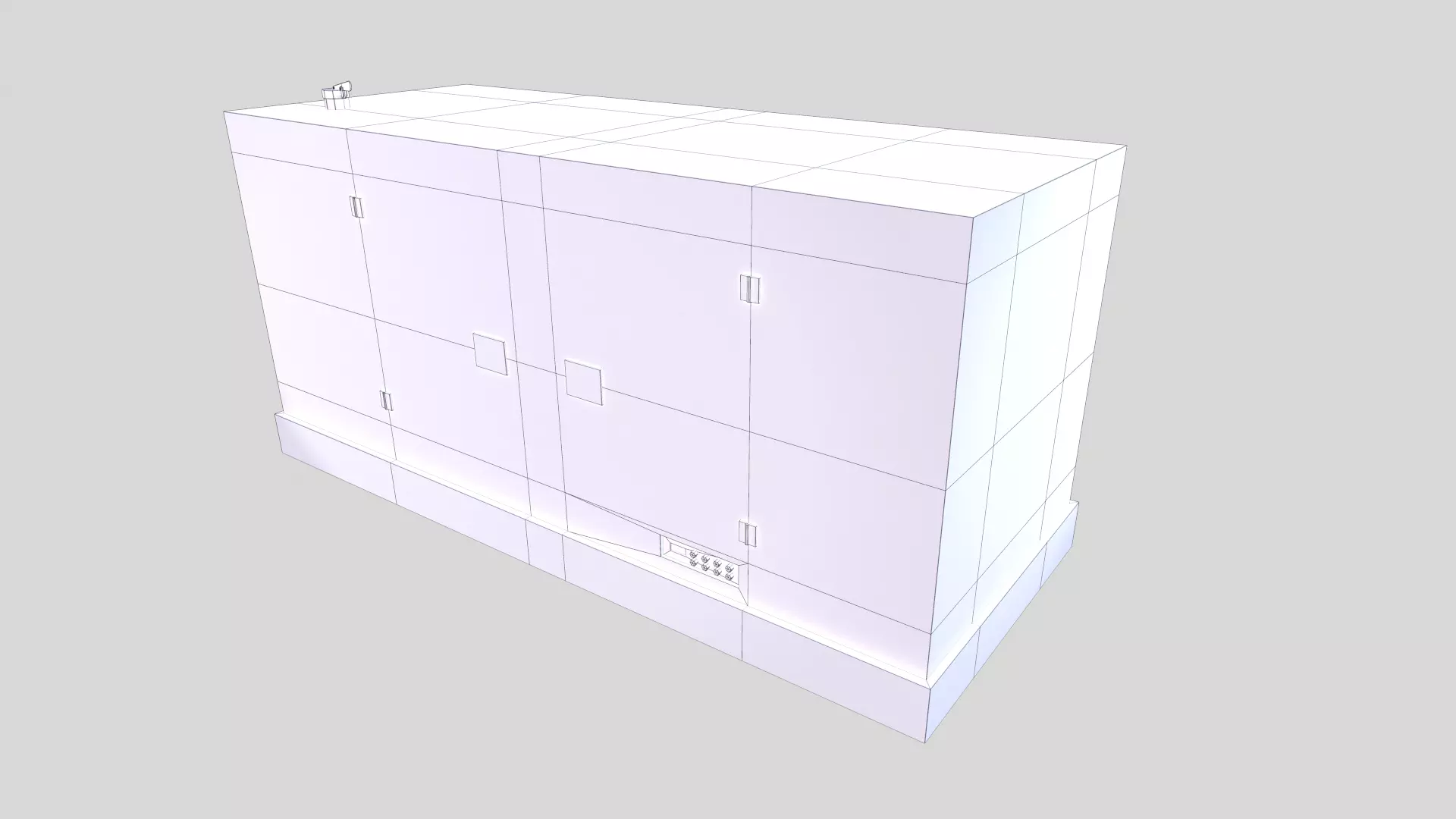 Diesel Generator Low Poly Low-poly 3D model_23