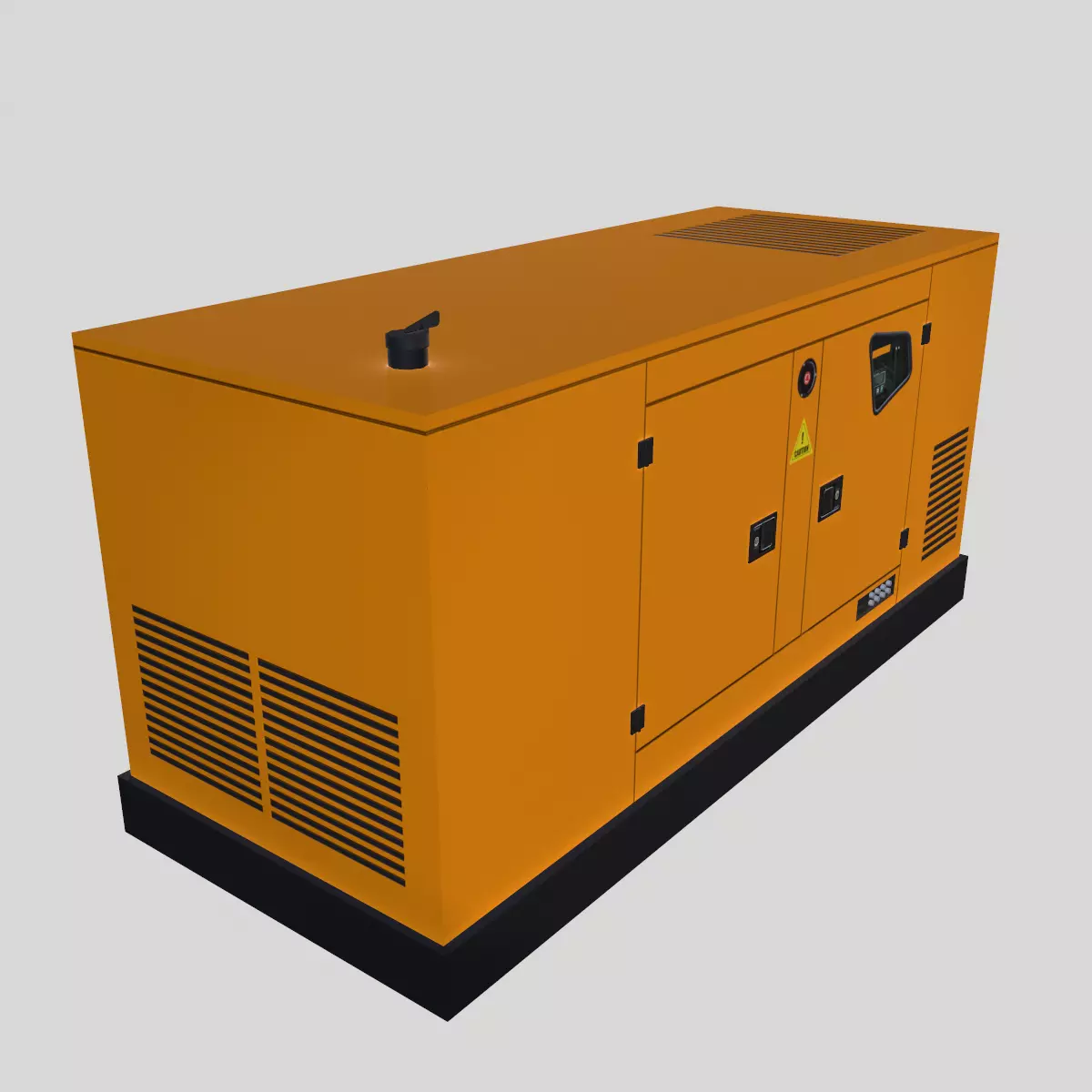 Diesel Generator Low Poly Low-poly 3D model_5