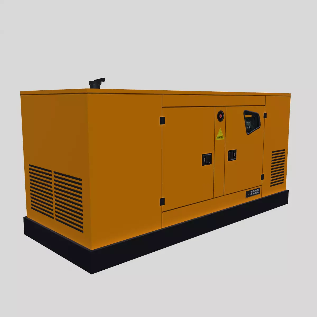 Diesel Generator Low Poly Low-poly 3D model_0