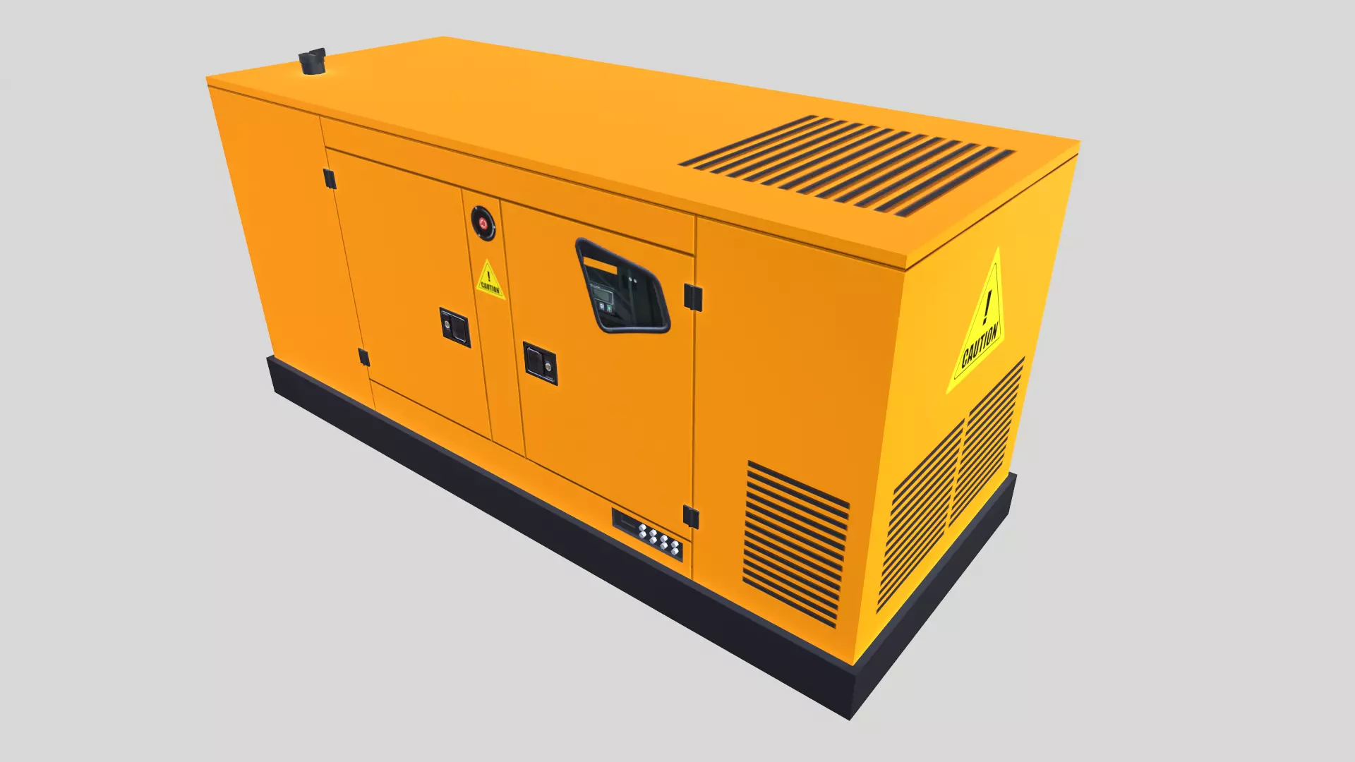Diesel Generator Low Poly Low-poly 3D model_10