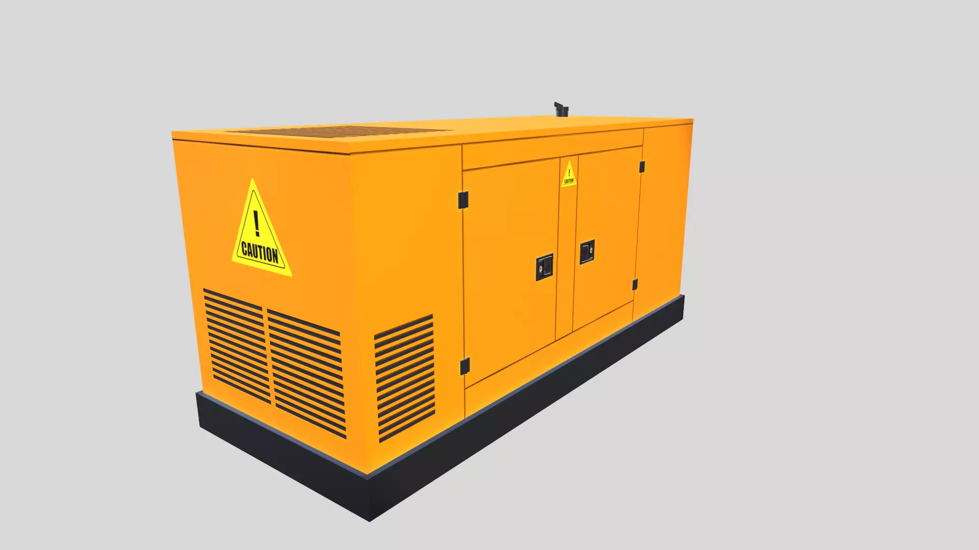 Diesel Generator Low Poly Low-poly 3D model_17