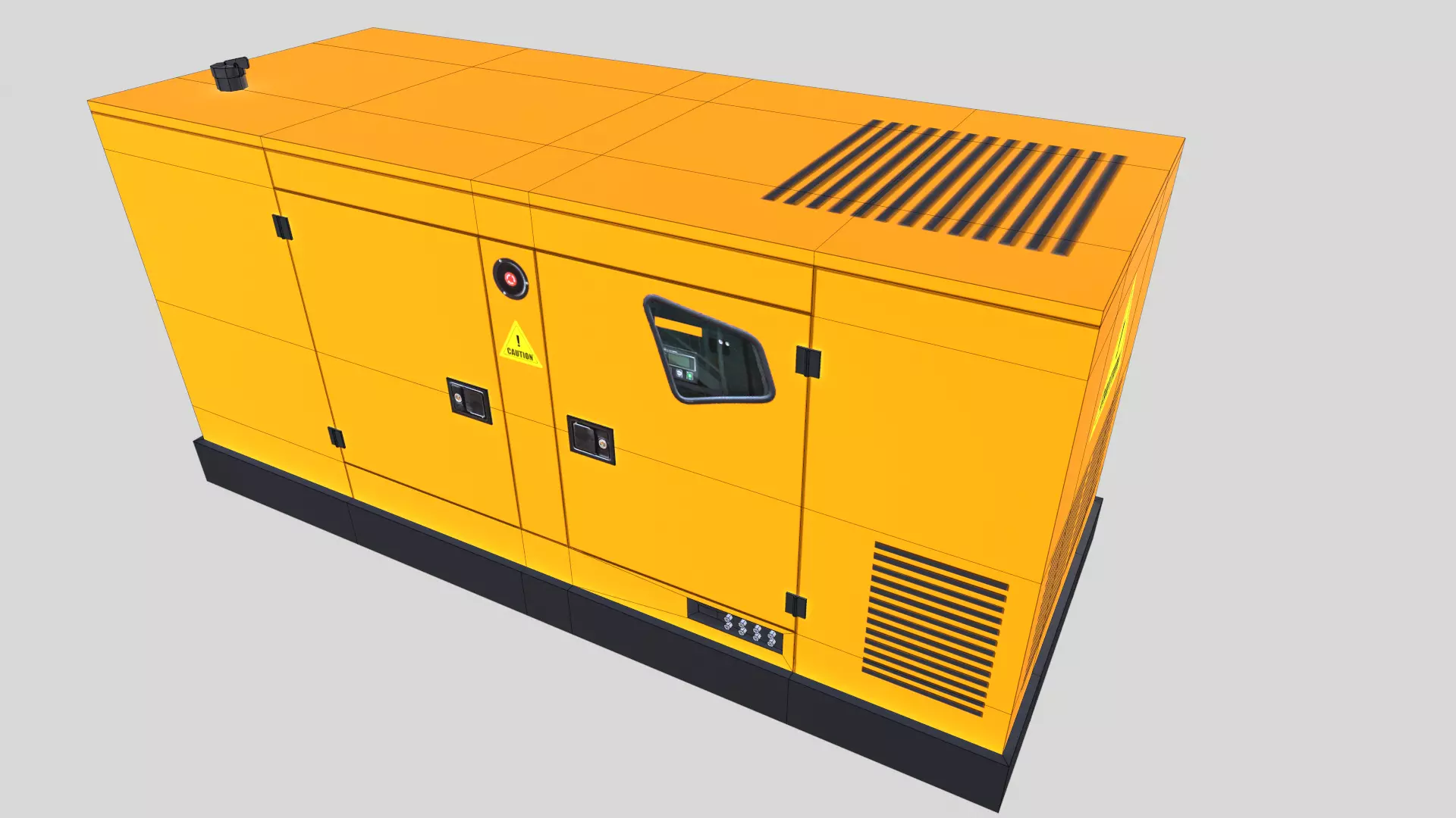 Diesel Generator Low Poly Low-poly 3D model_20