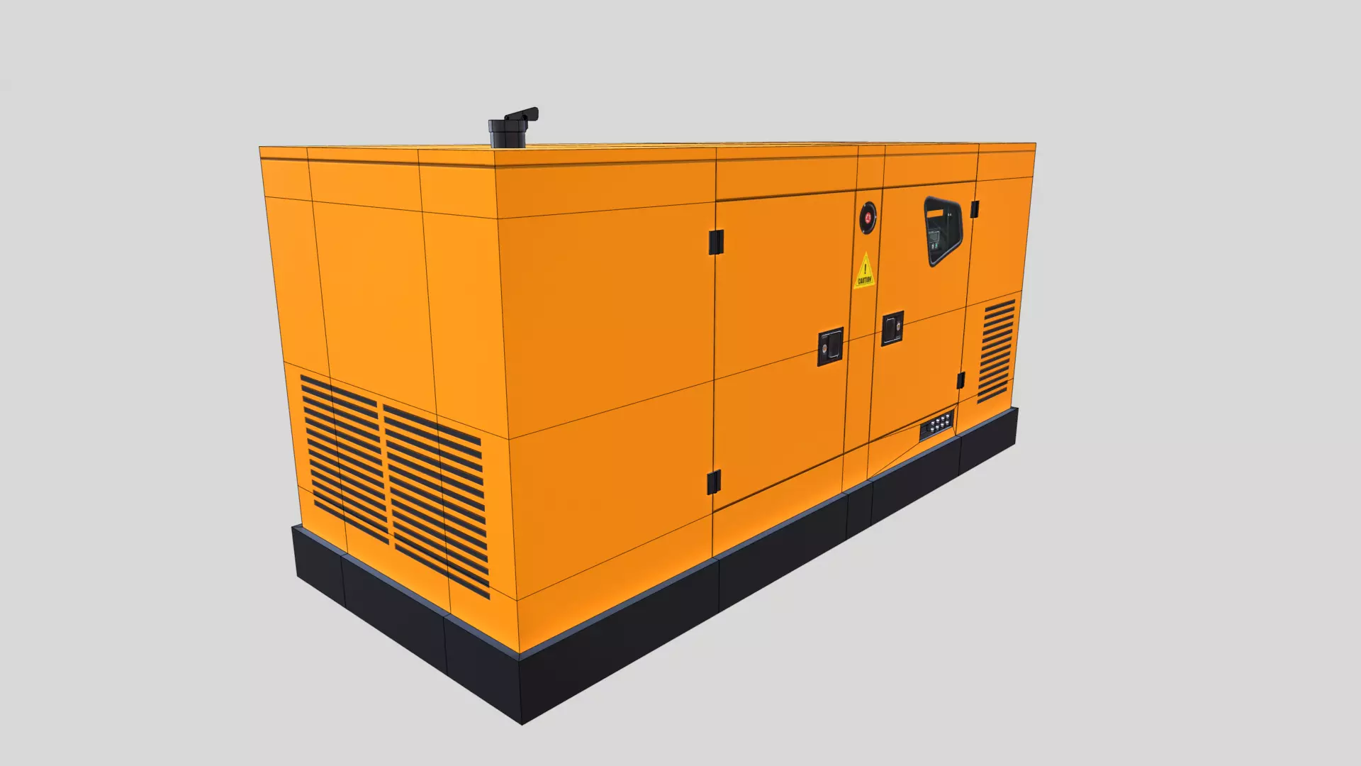 Diesel Generator Low Poly Low-poly 3D model_21