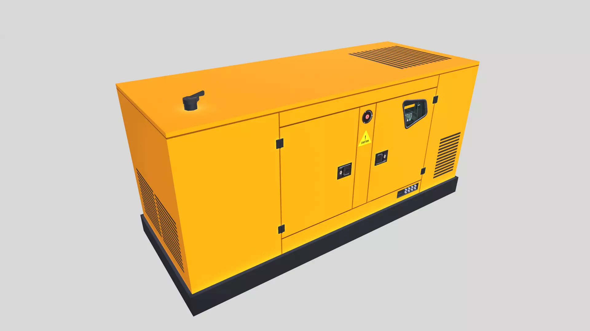 Diesel Generator Low Poly Low-poly 3D model_15
