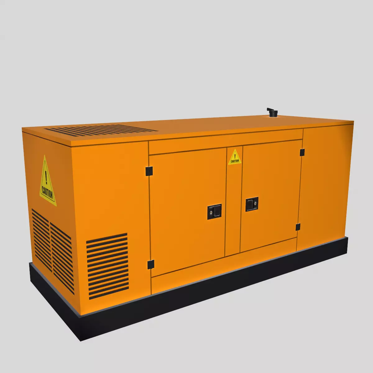 Diesel Generator Low Poly Low-poly 3D model_3