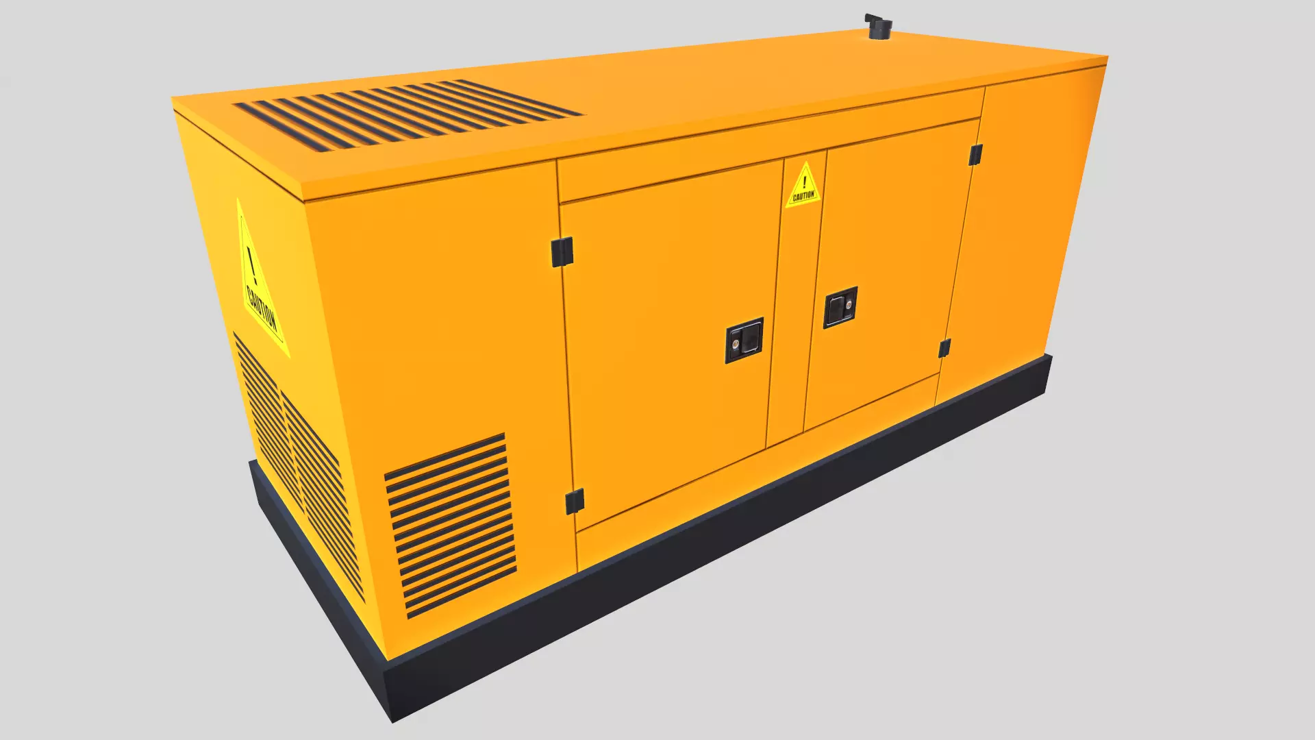 Diesel Generator Low Poly Low-poly 3D model_11