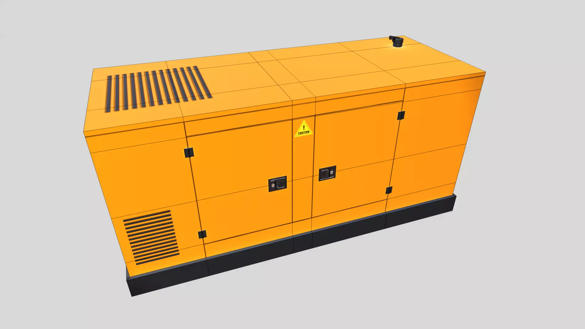 Diesel Generator Low Poly Low-poly 3D model_19