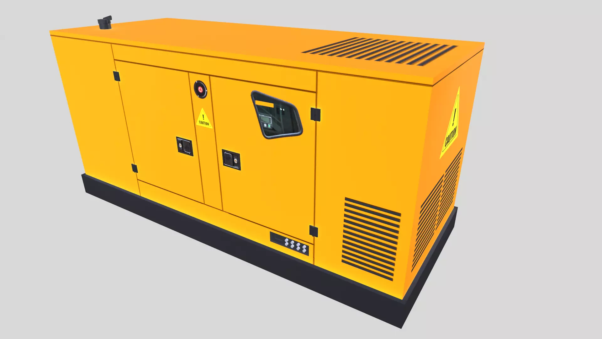 Diesel Generator Low Poly Low-poly 3D model_13