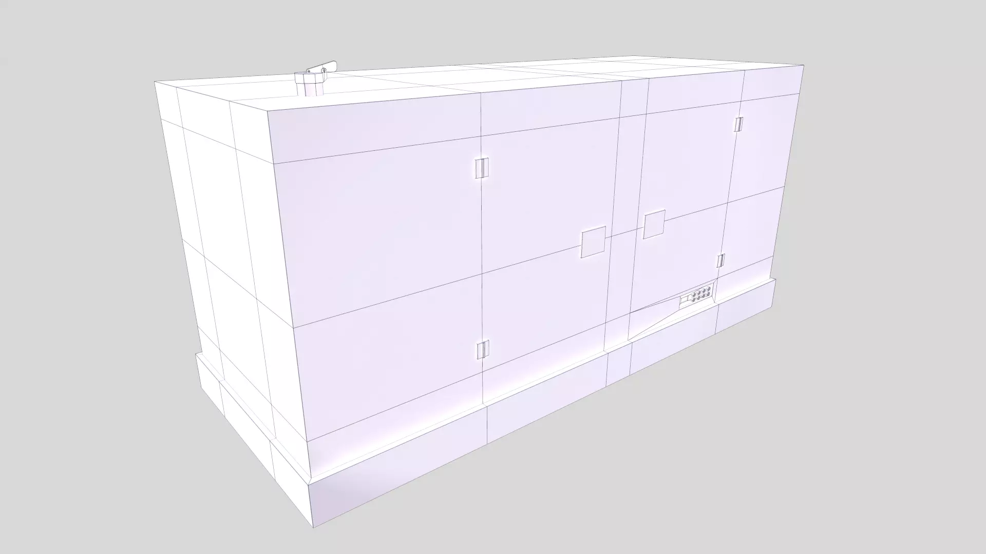 Diesel Generator Low Poly Low-poly 3D model_22