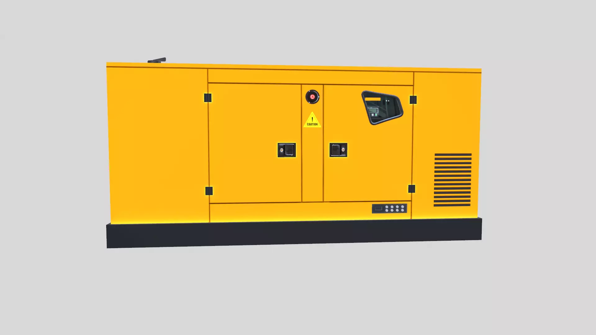 Diesel Generator Low Poly Low-poly 3D model_14
