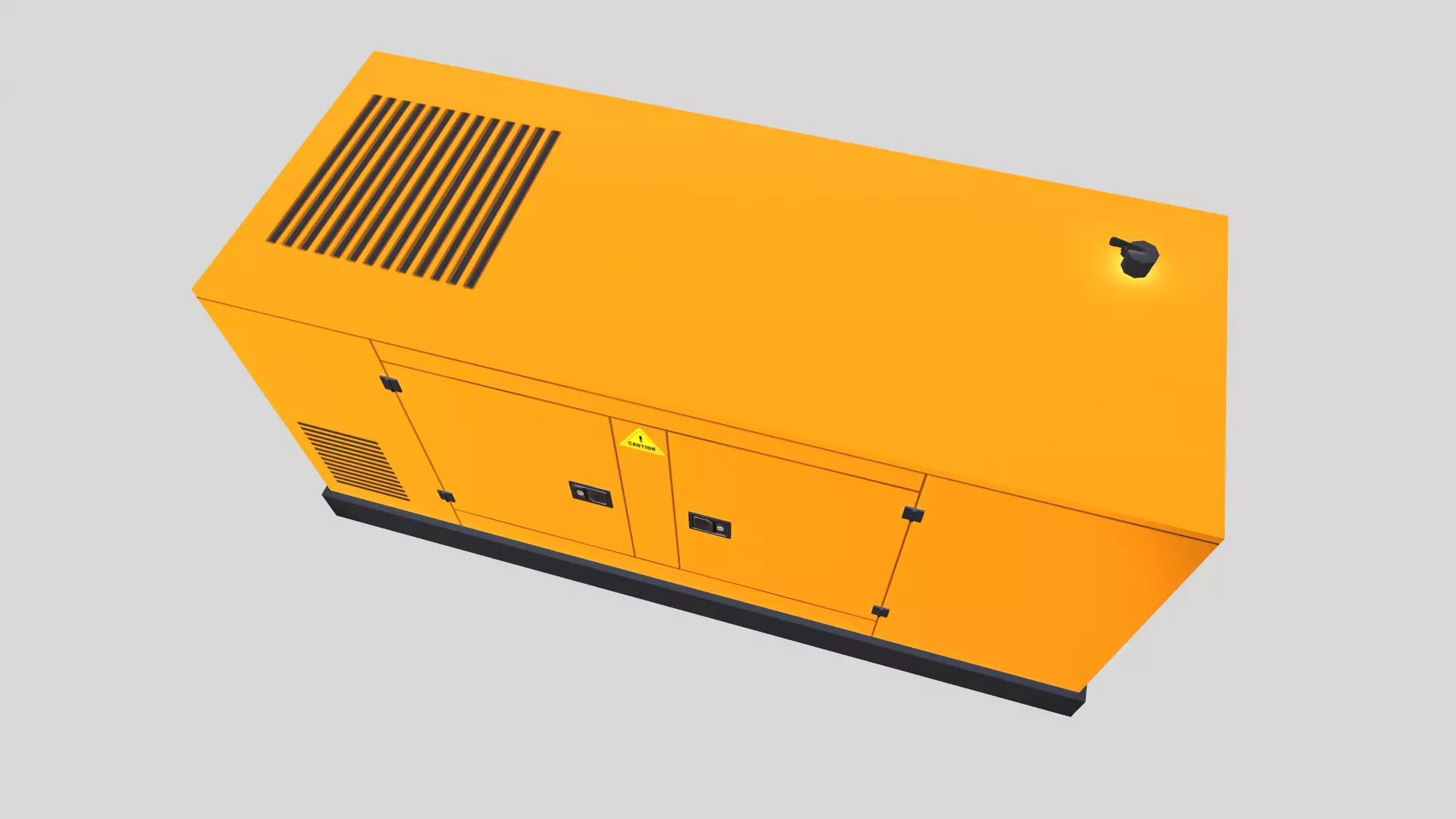 Diesel Generator Low Poly Low-poly 3D model_16