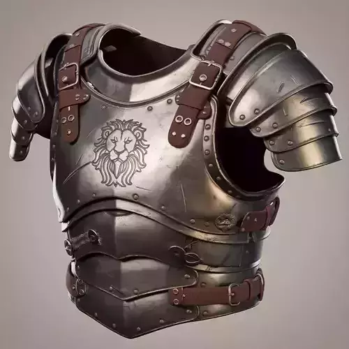 Lionheart Armor Medieval Plate Armor Embossed Crest