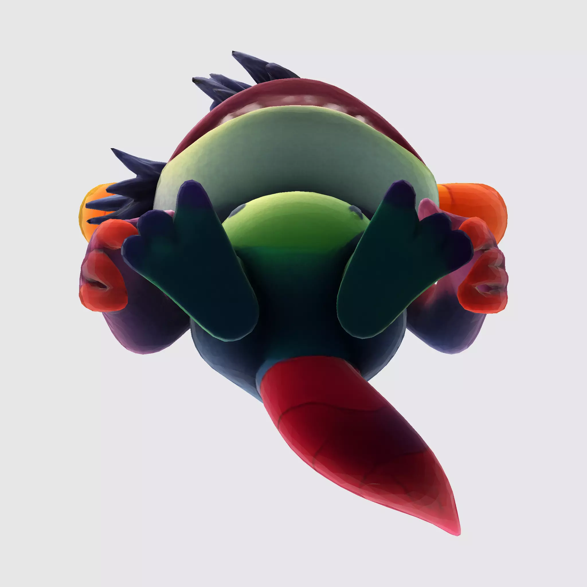 Cartoon Monster Hero Stylized 3D Character for Print 3D print model_18