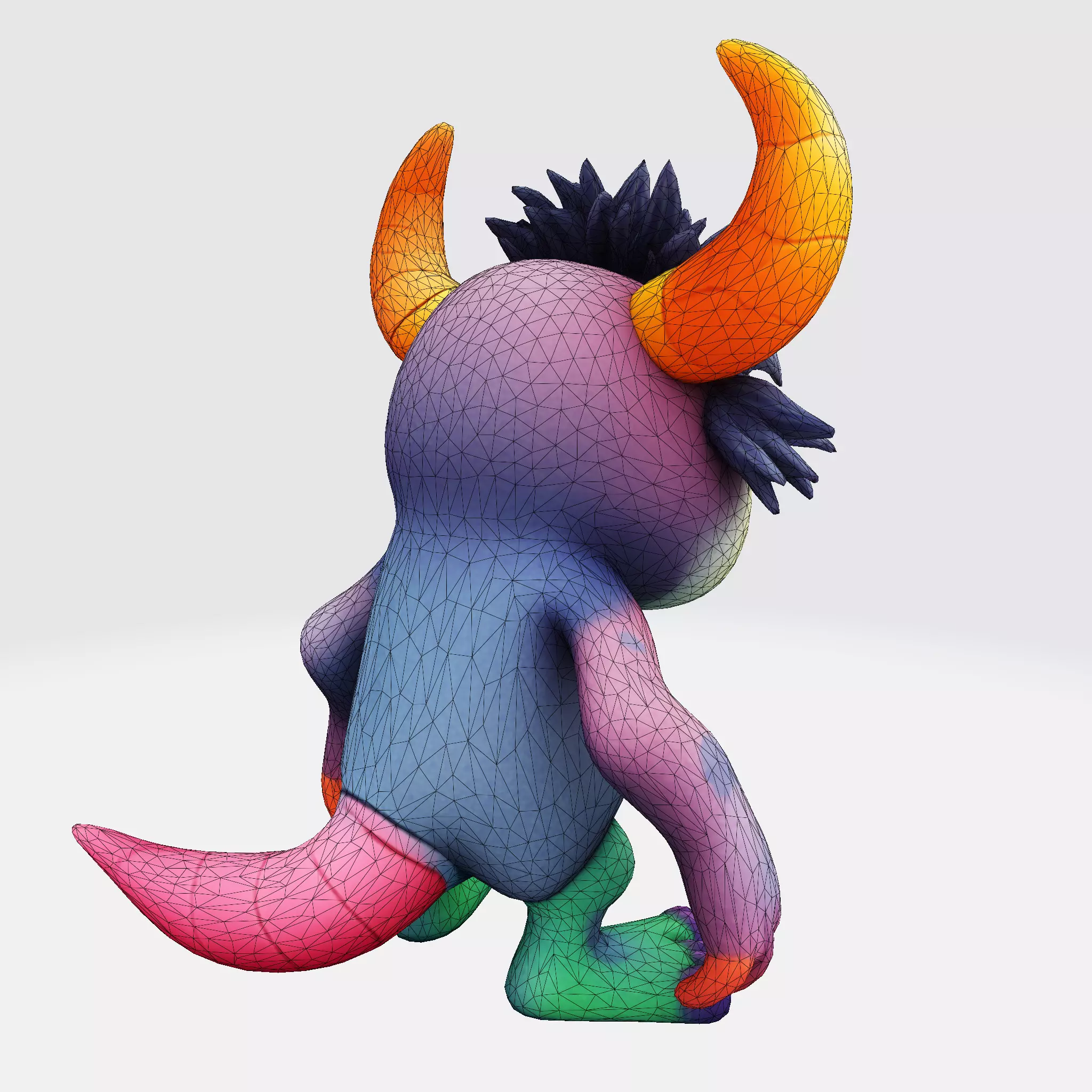 Cartoon Monster Hero Stylized 3D Character for Print 3D print model_10