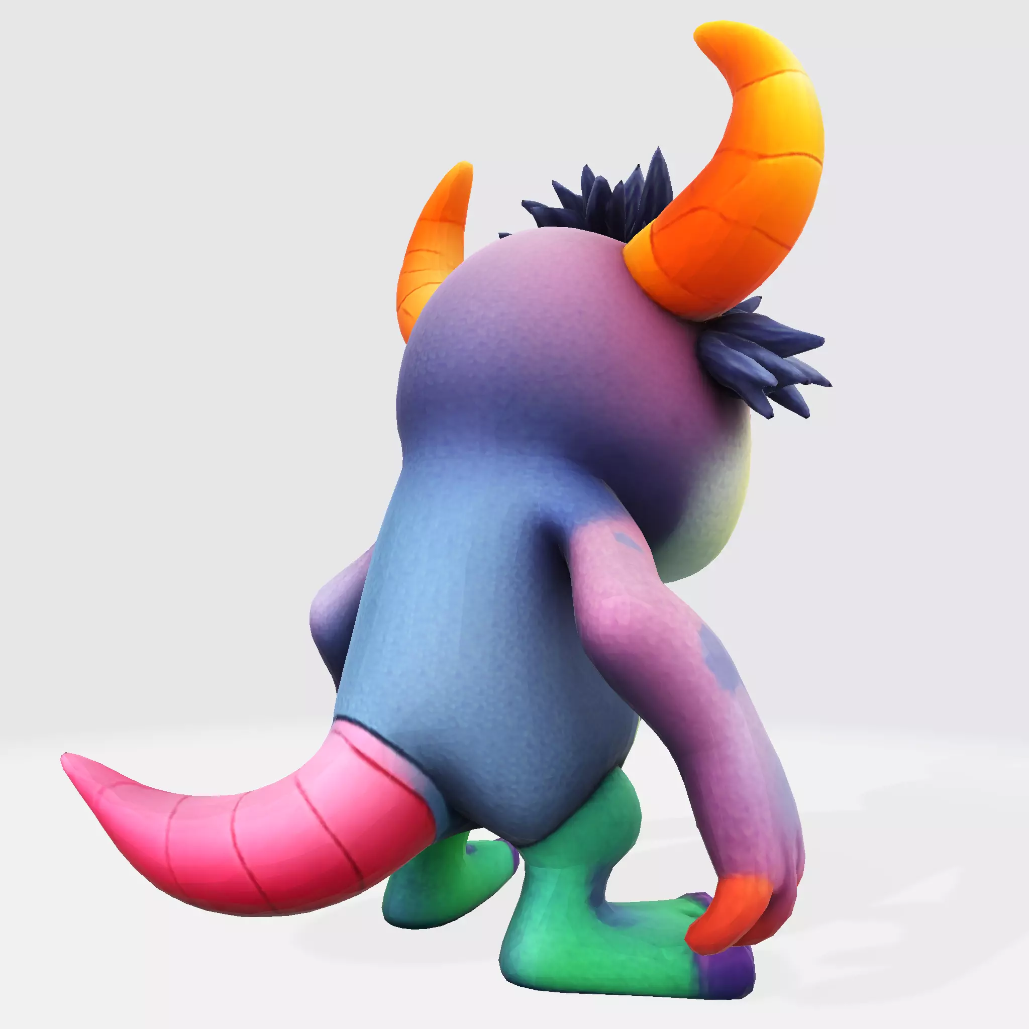 Cartoon Monster Hero Stylized 3D Character for Print 3D print model_6