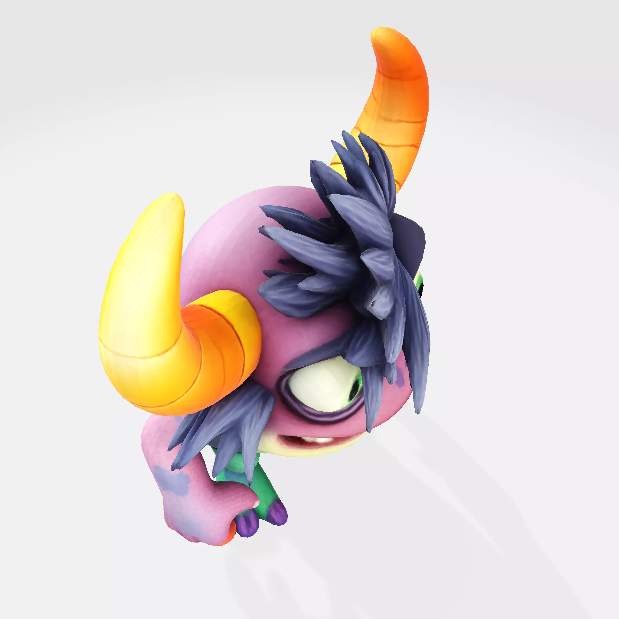 Cartoon Monster Hero Stylized 3D Character for Print 3D print model_4