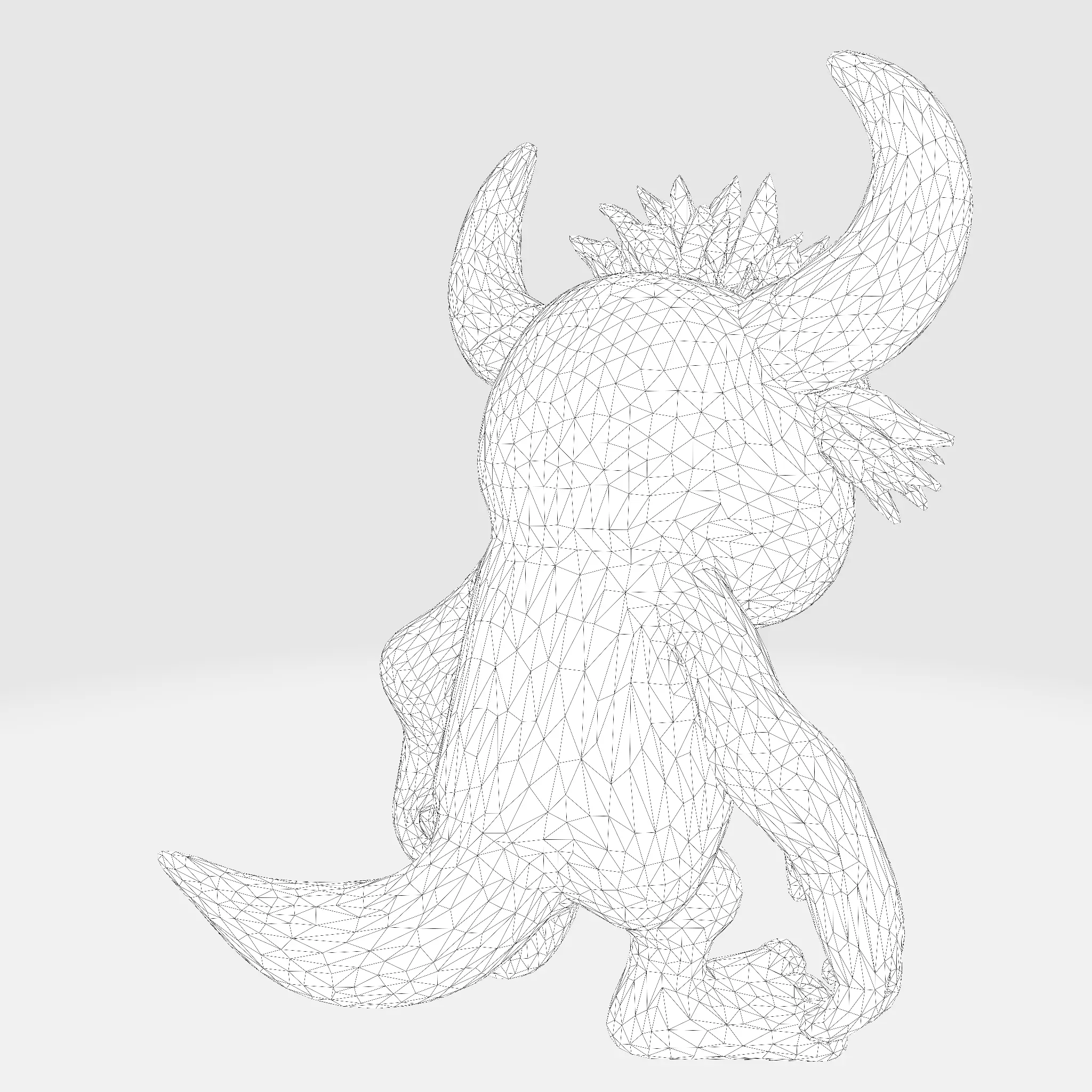 Cartoon Monster Hero Stylized 3D Character for Print 3D print model_21