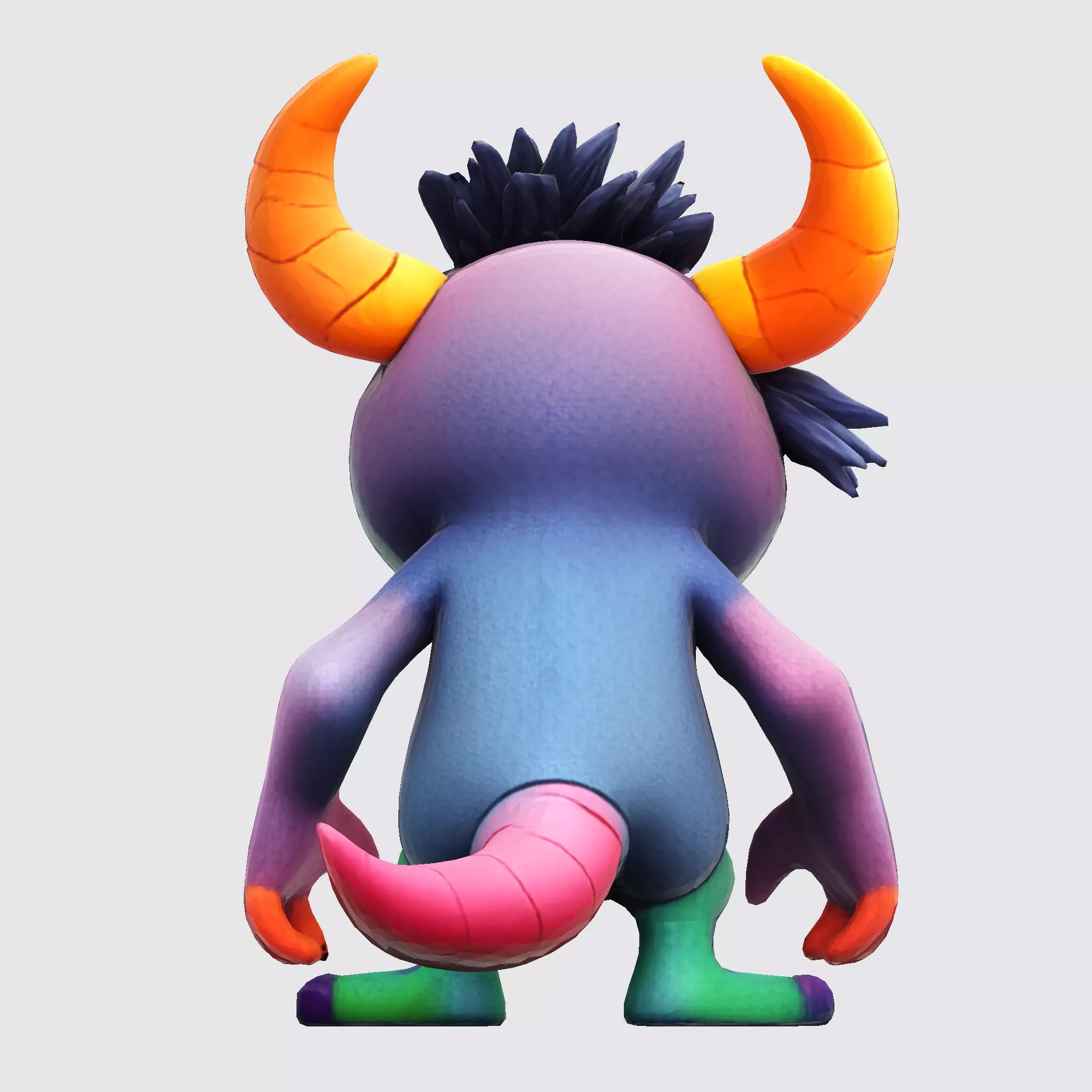 Cartoon Monster Hero Stylized 3D Character for Print 3D print model_15