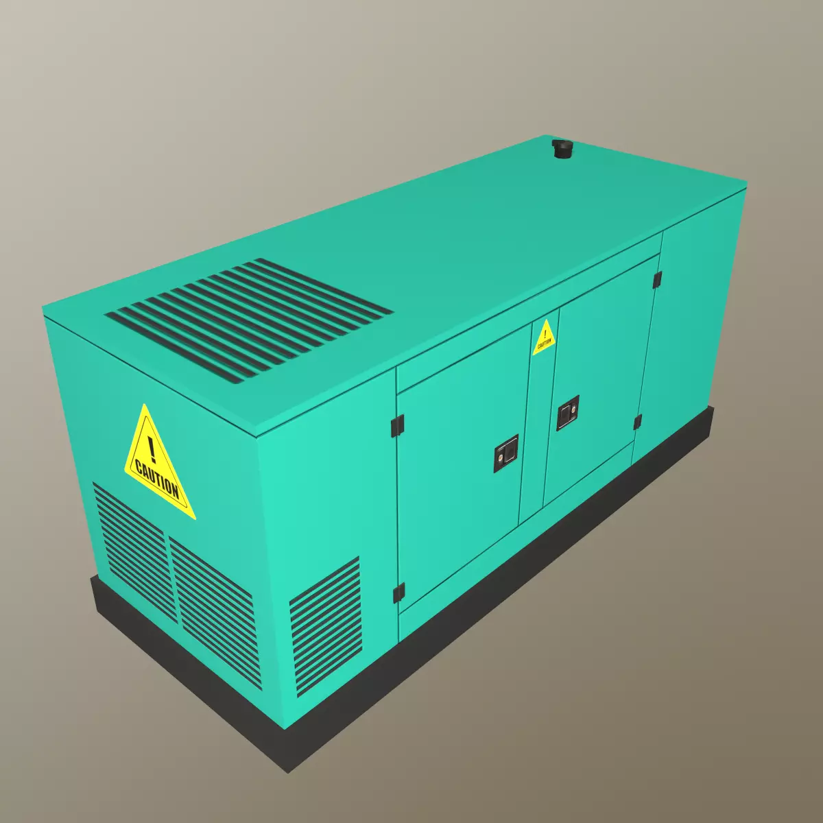 Industrial Power Generator Low Poly Low-poly 3D model_4