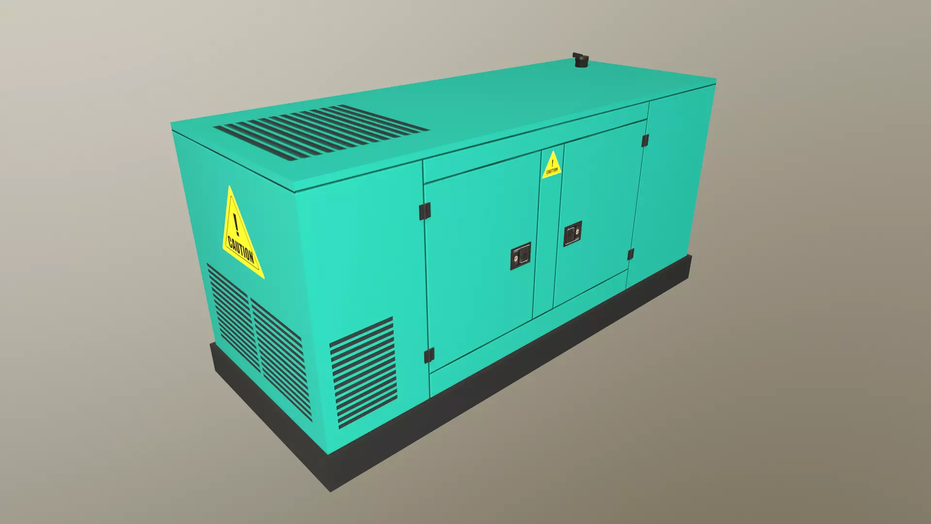 Industrial Power Generator Low Poly Low-poly 3D model_10