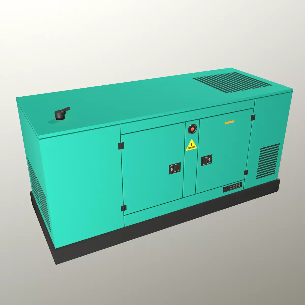 Industrial Power Generator Low Poly Low-poly 3D model_2