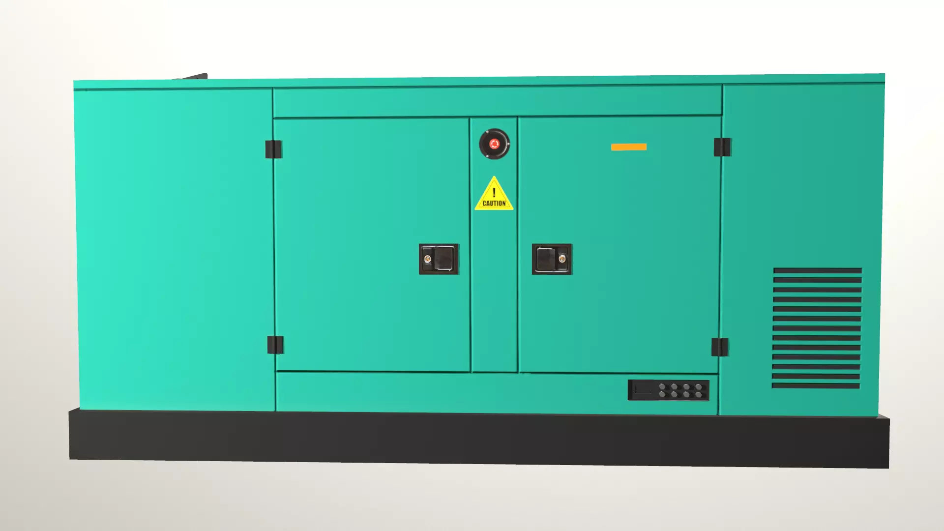 Industrial Power Generator Low Poly Low-poly 3D model_17