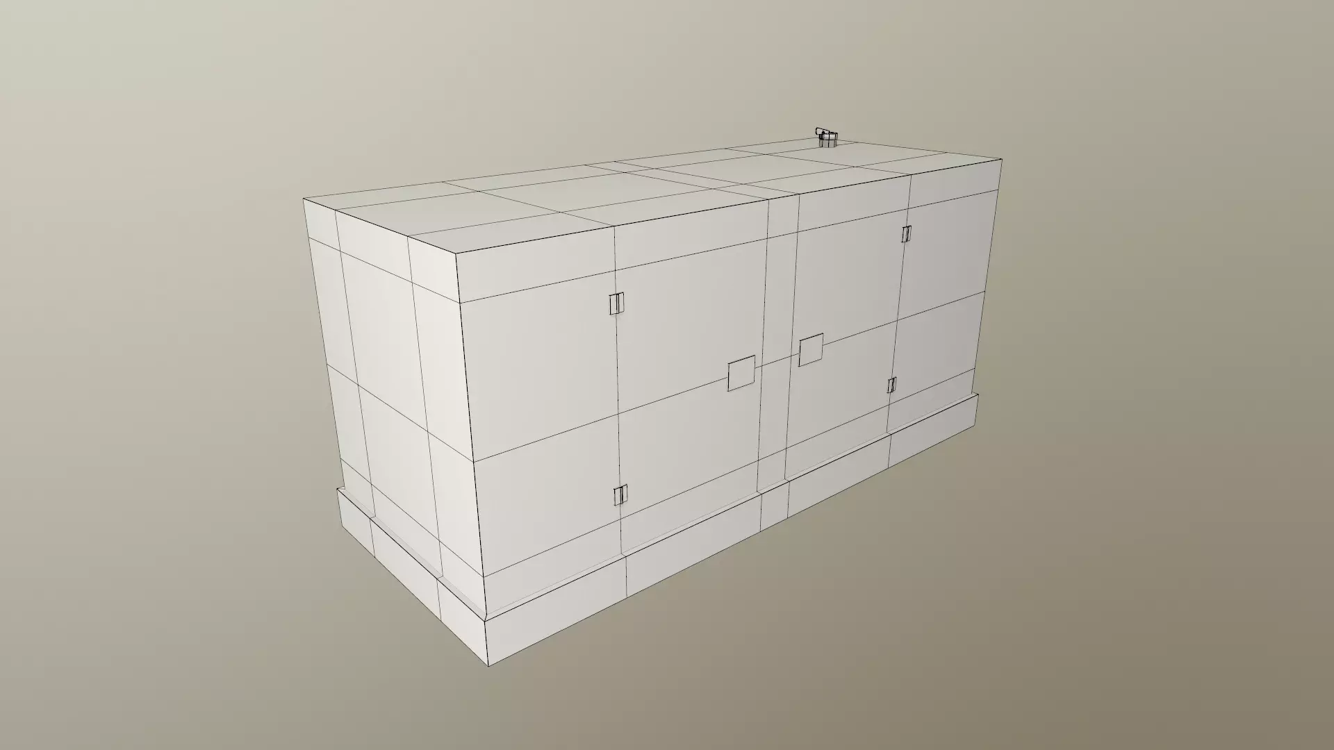 Industrial Power Generator Low Poly Low-poly 3D model_26