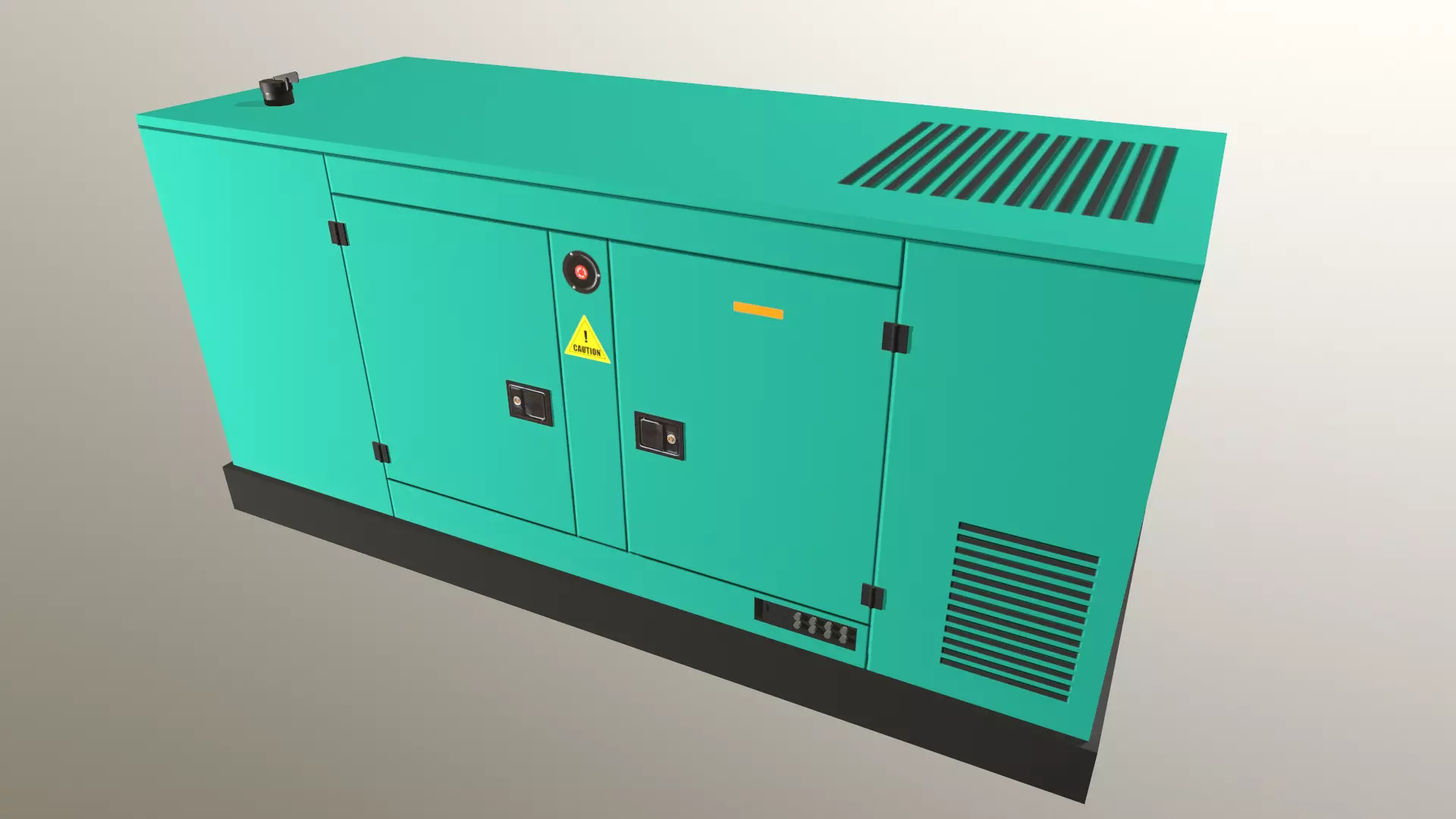 Industrial Power Generator Low Poly Low-poly 3D model_9