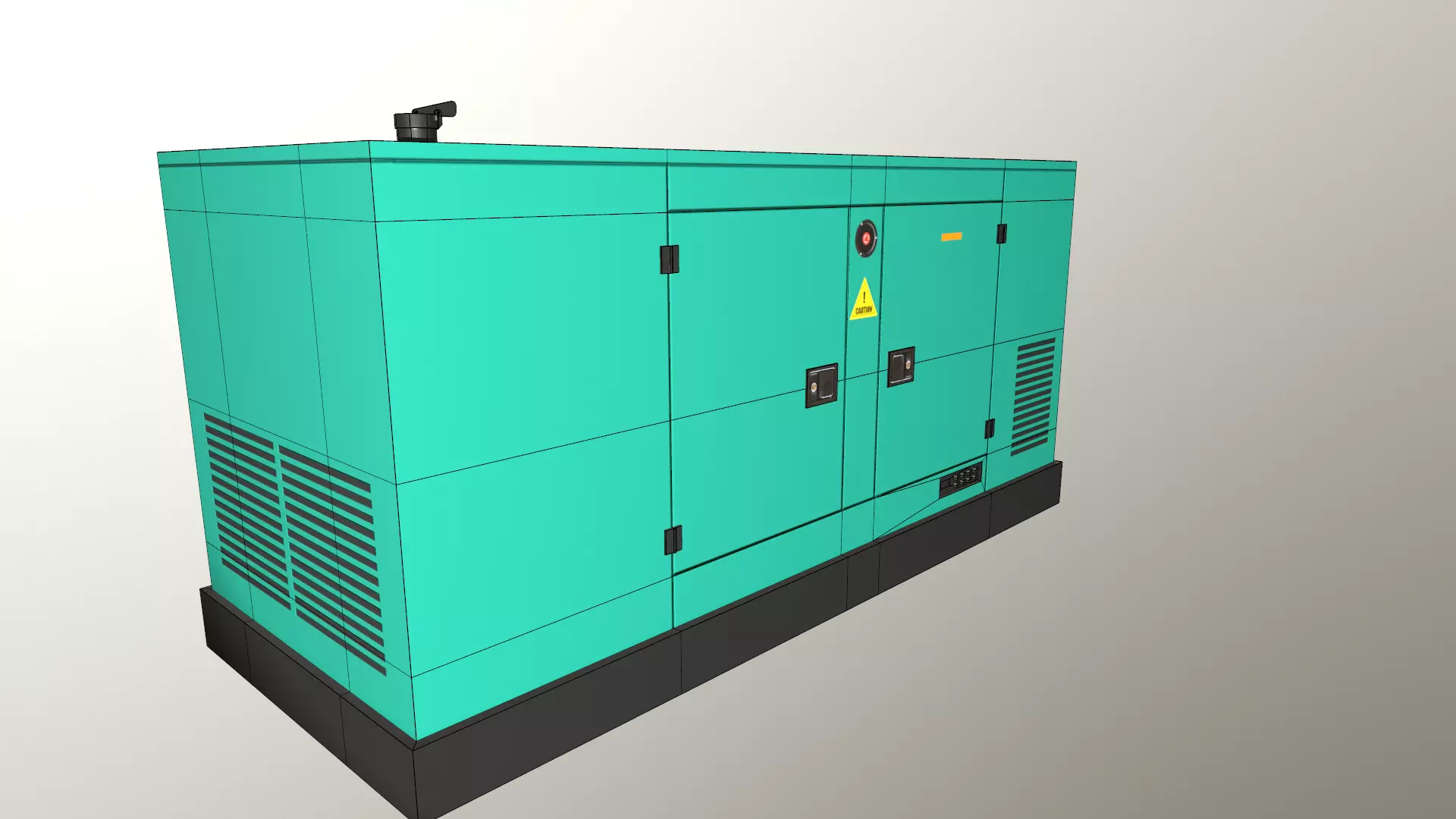 Industrial Power Generator Low Poly Low-poly 3D model_22