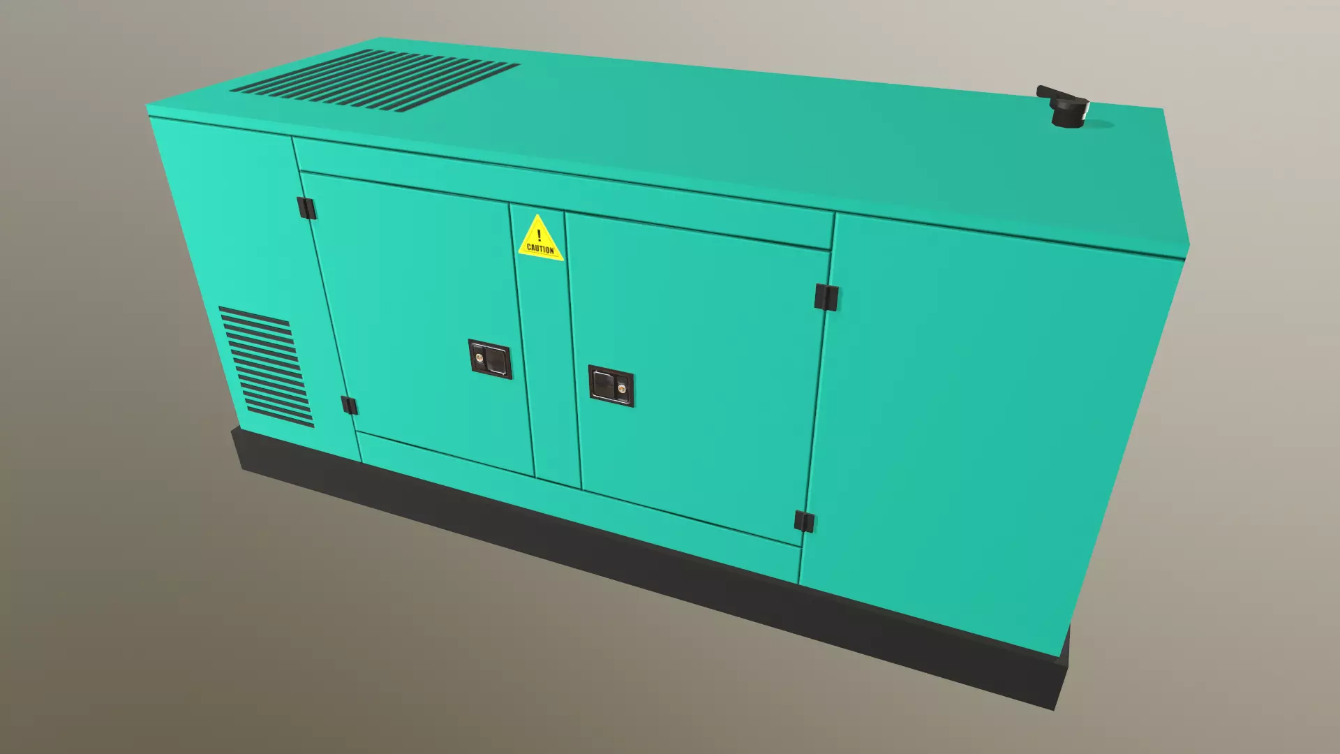 Industrial Power Generator Low Poly Low-poly 3D model_11