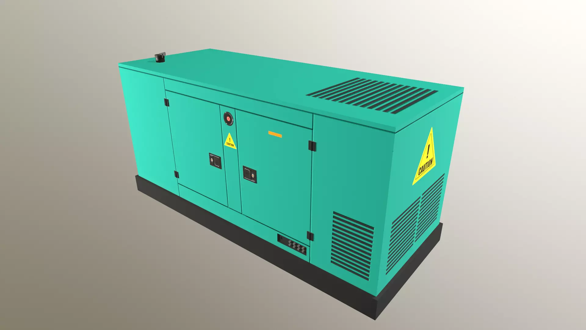 Industrial Power Generator Low Poly Low-poly 3D model_16