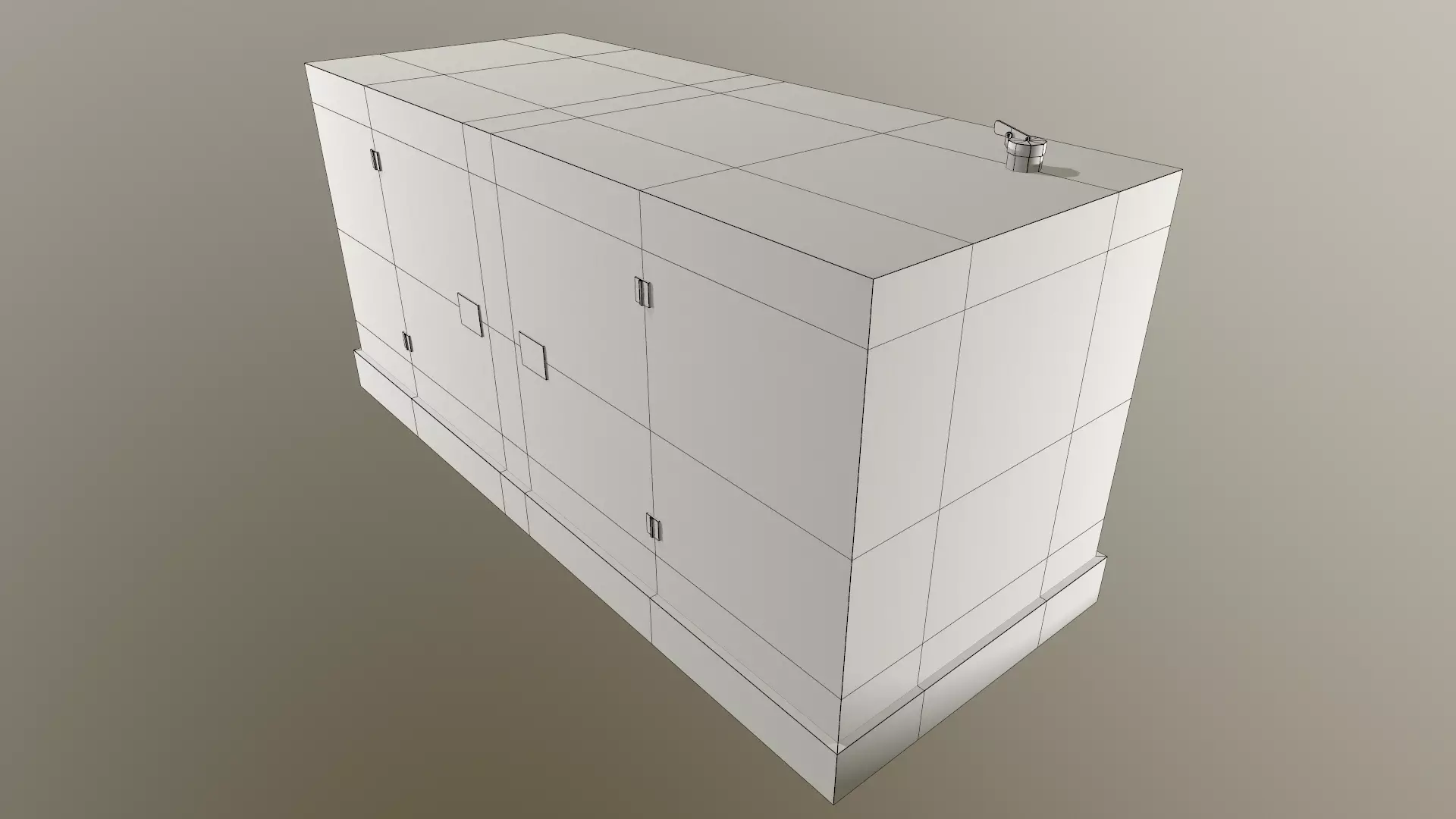 Industrial Power Generator Low Poly Low-poly 3D model_28