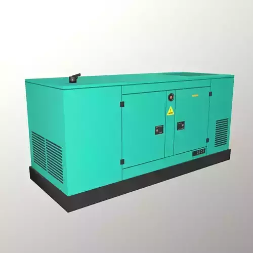 Industrial Power Generator Low Poly Low-poly 3D model