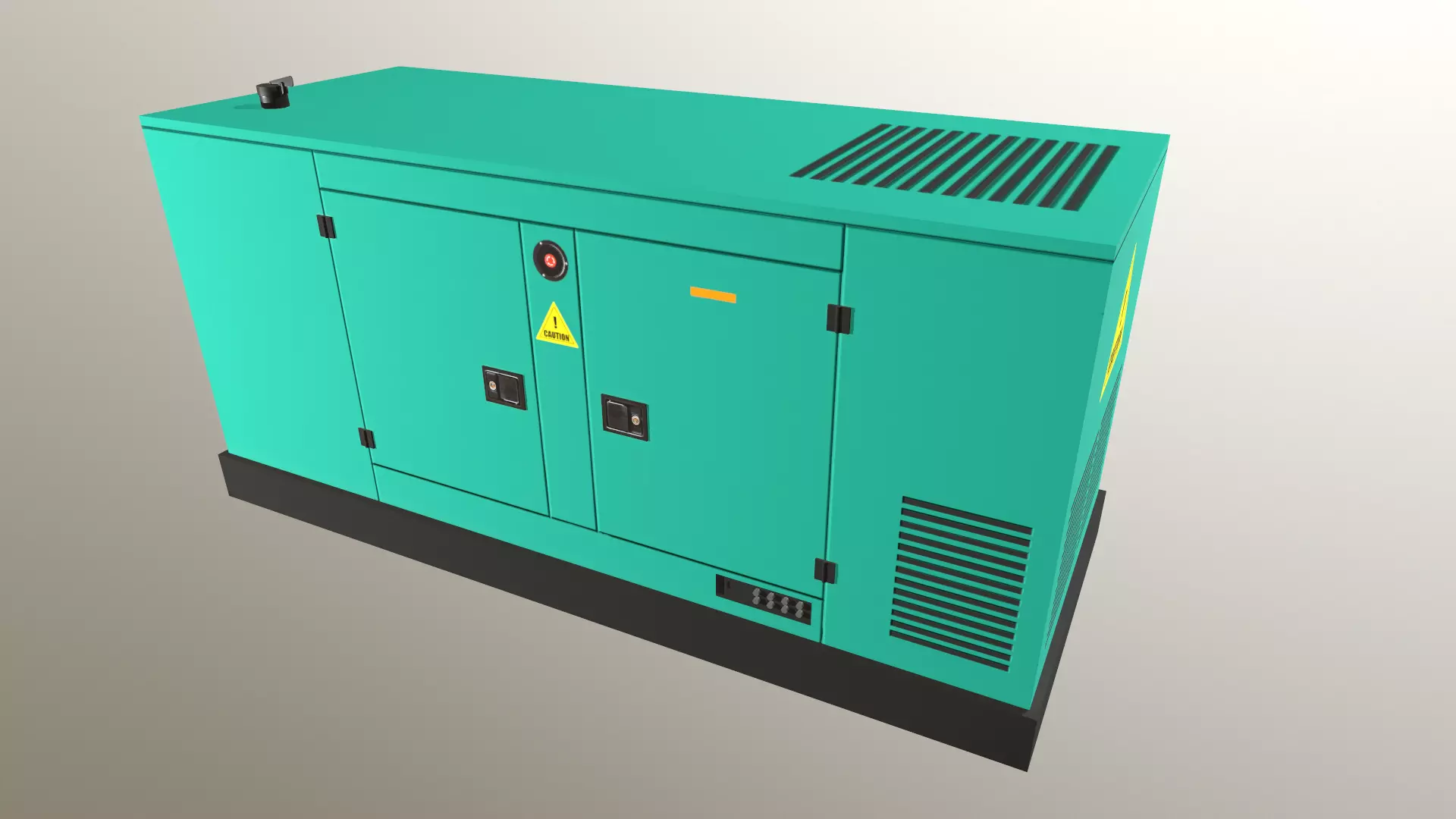 Industrial Power Generator Low Poly Low-poly 3D model_13