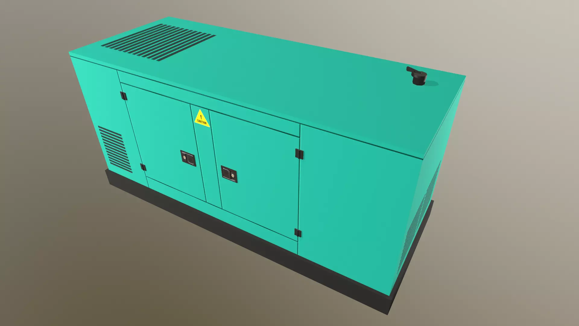 Industrial Power Generator Low Poly Low-poly 3D model_14