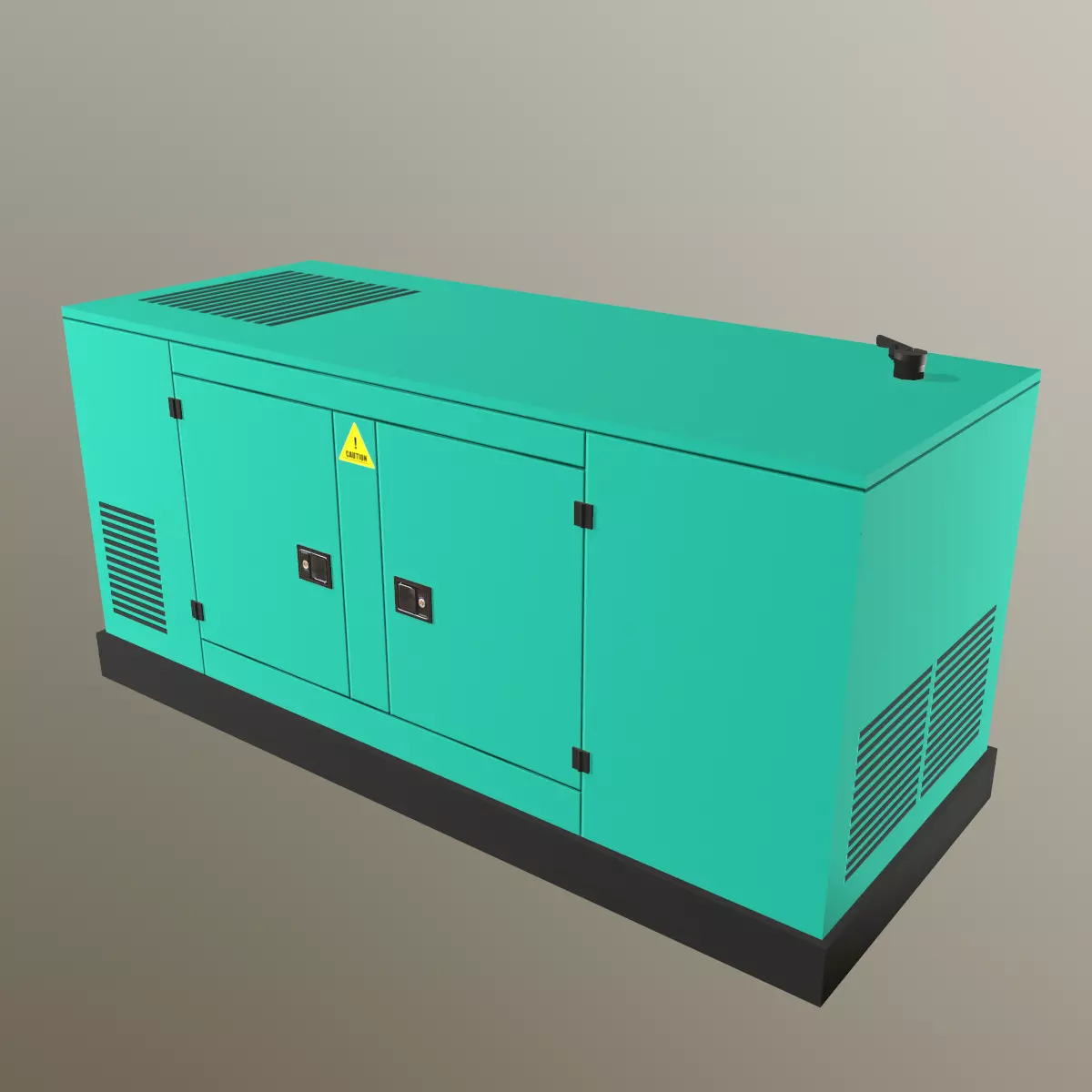 Industrial Power Generator Low Poly Low-poly 3D model_3