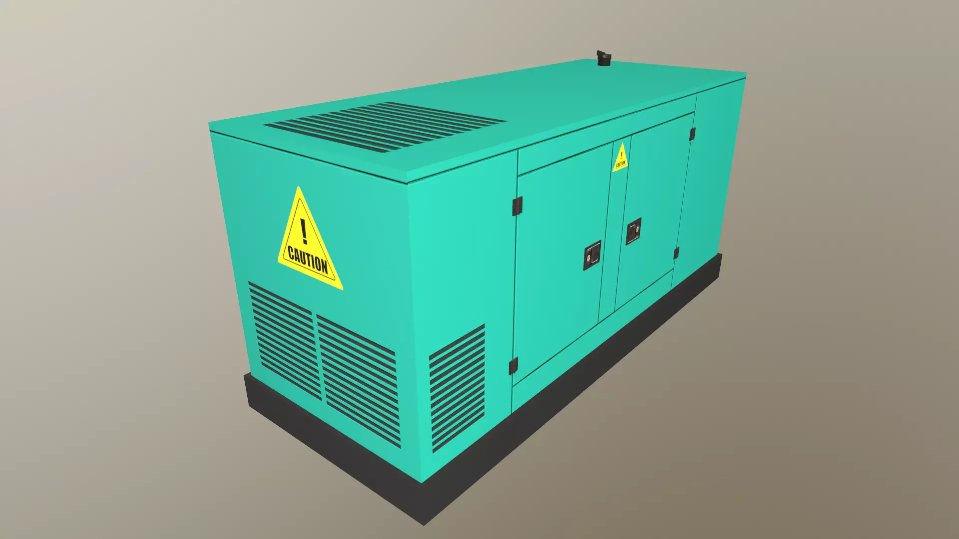 Industrial Power Generator Low Poly Low-poly 3D model_15