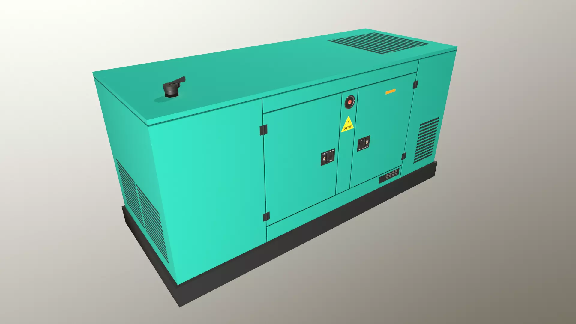 Industrial Power Generator Low Poly Low-poly 3D model_12