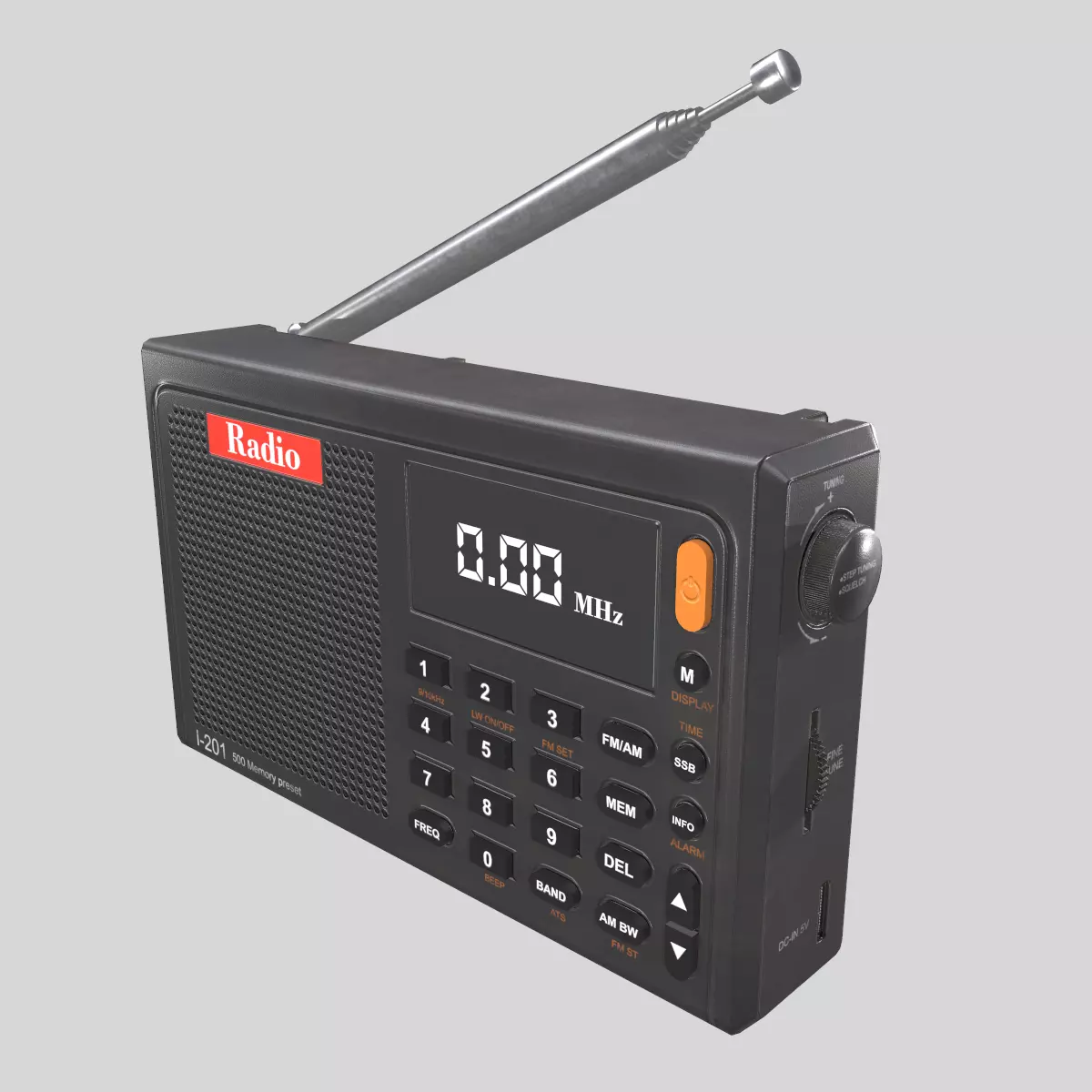 Radio Low Poly Low-poly 3D model_7