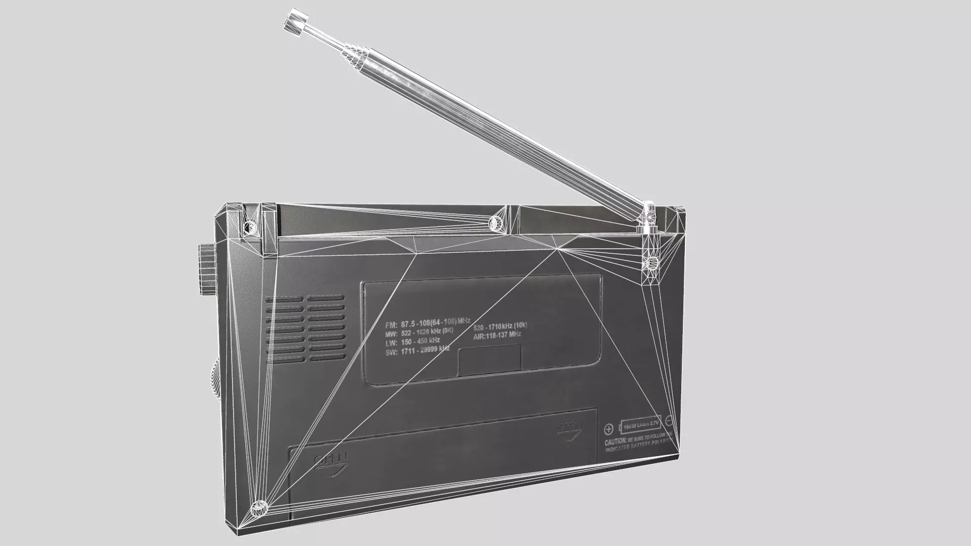 Radio Low Poly Low-poly 3D model_19