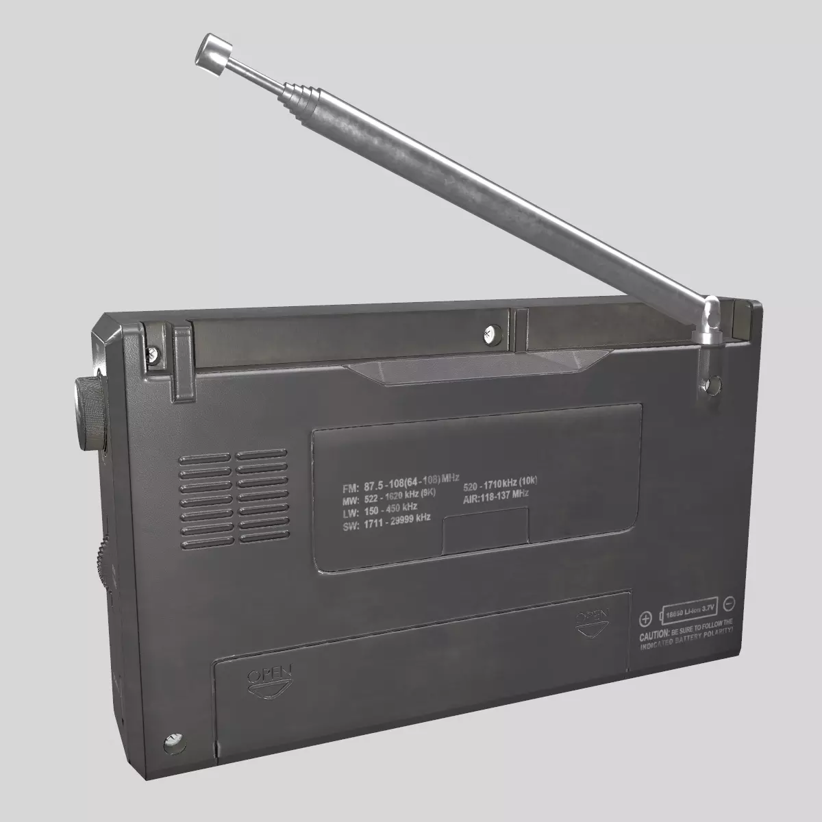 Radio Low Poly Low-poly 3D model_3