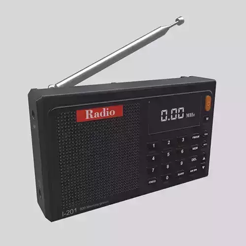 Radio Low Poly Low-poly 3D model