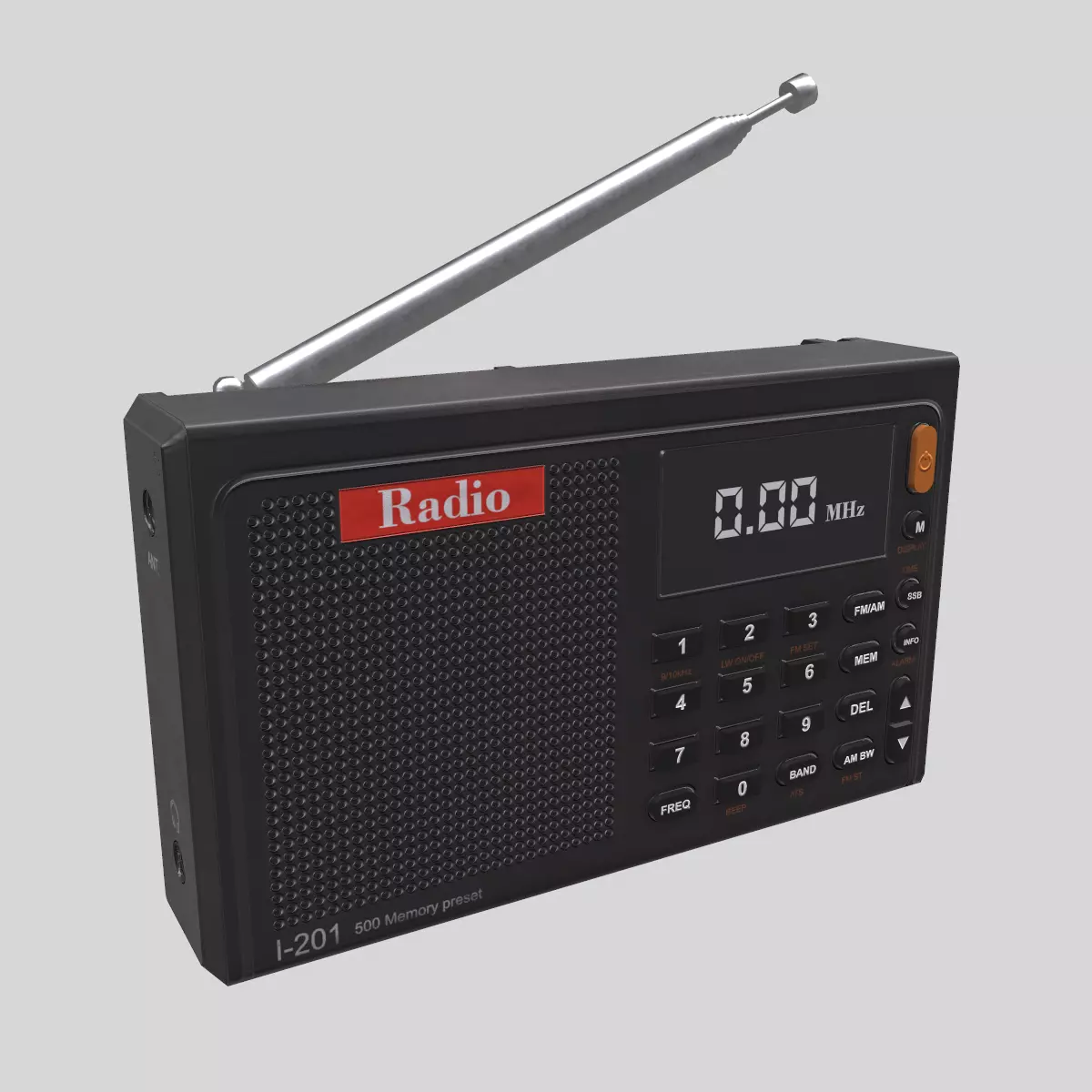 Radio Low Poly Low-poly 3D model_0
