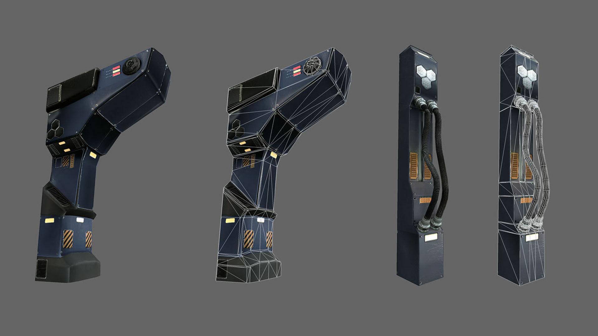 SciFi Modular Panels and Elements Low-poly 3D model_6