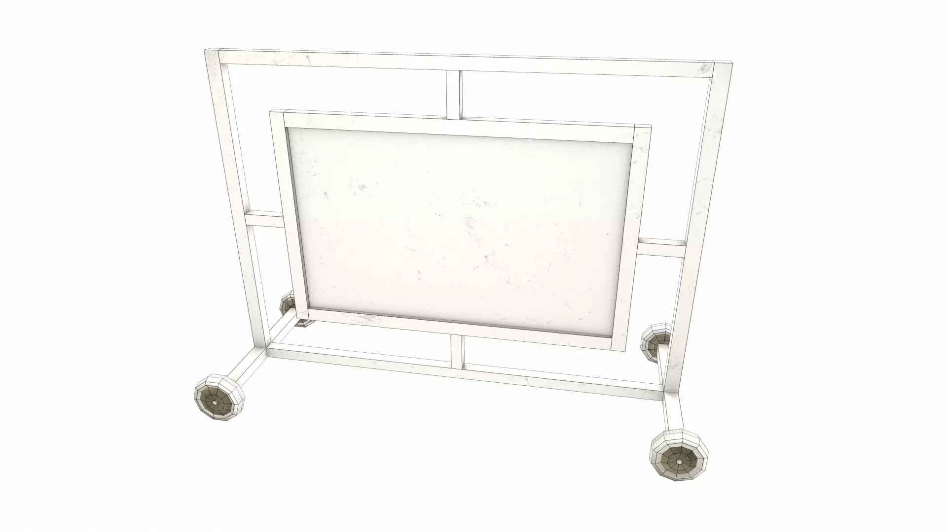 Stop Barricade Low Poly Low-poly 3D model_30