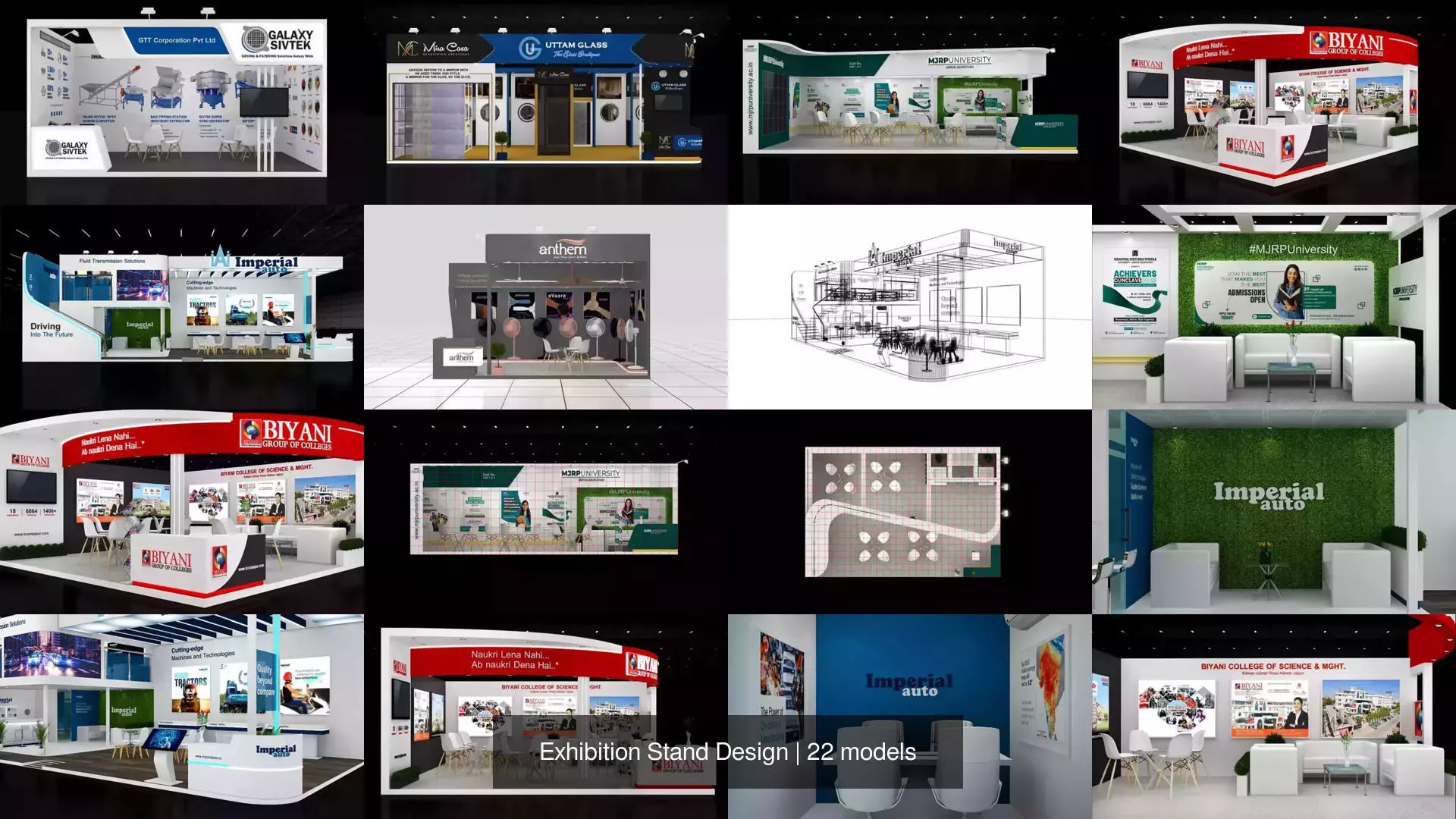 Exhibition Stand Design 3D Model Collection_3