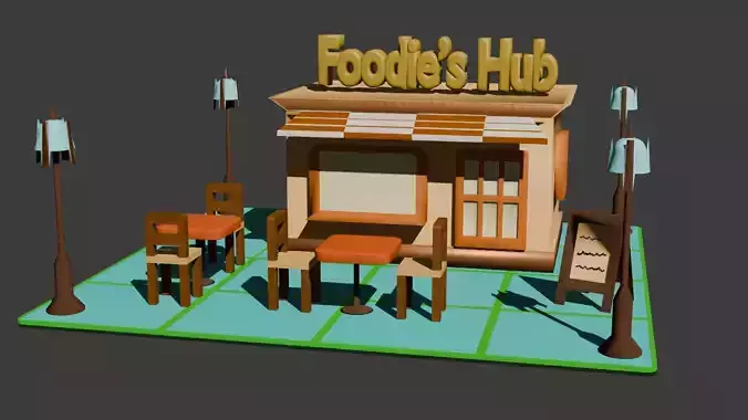 Low Poly Shop 3D Model