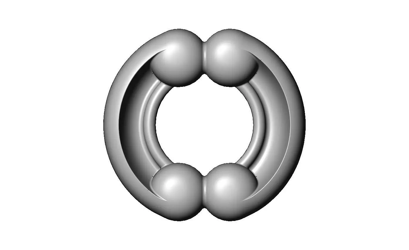 Mirrored carved detailed corner scroll arc applique ornament  3D print model_0